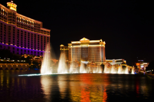 Image of fountains at the Bellagio Hotel in Las Vegas, NV. This image illustrates the sensory input needed to practice DBT skills while doing online therapy in Las Vegas. An online therapist can get you started with DBT therapy in Las Vegas today! | 89166 | 89138