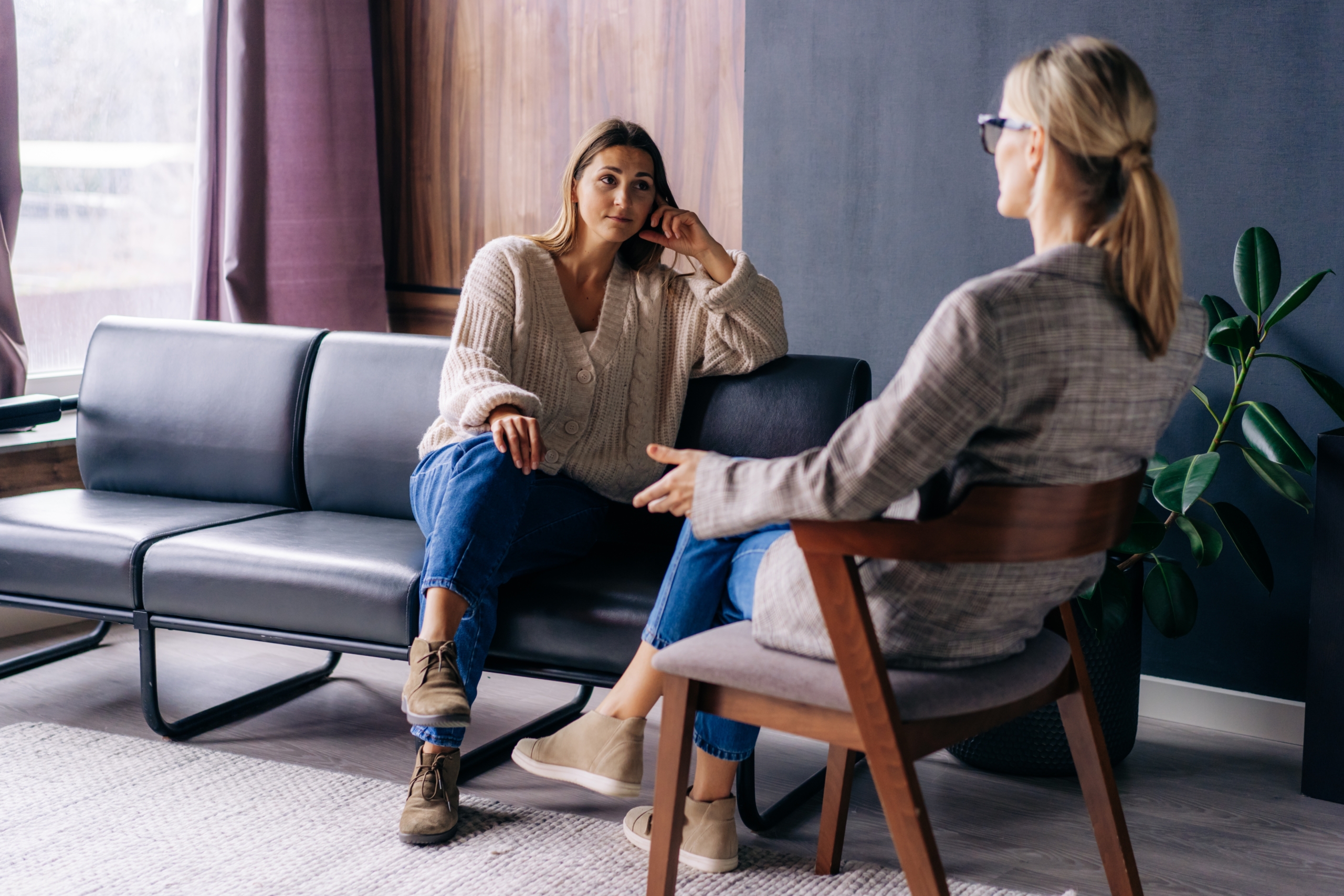 DBT therapist meeting one-on-one with a client in a structured and supportive individual therapy session