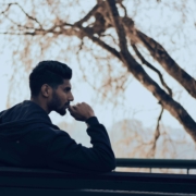 A man sits alone on a park bench, thinking quietly. If you feel like you’re struggling, therapy for men can help you feel more confident and grounded. Online DBT therapy in Torrance, CA, helps men build strength and steadier ways to cope.